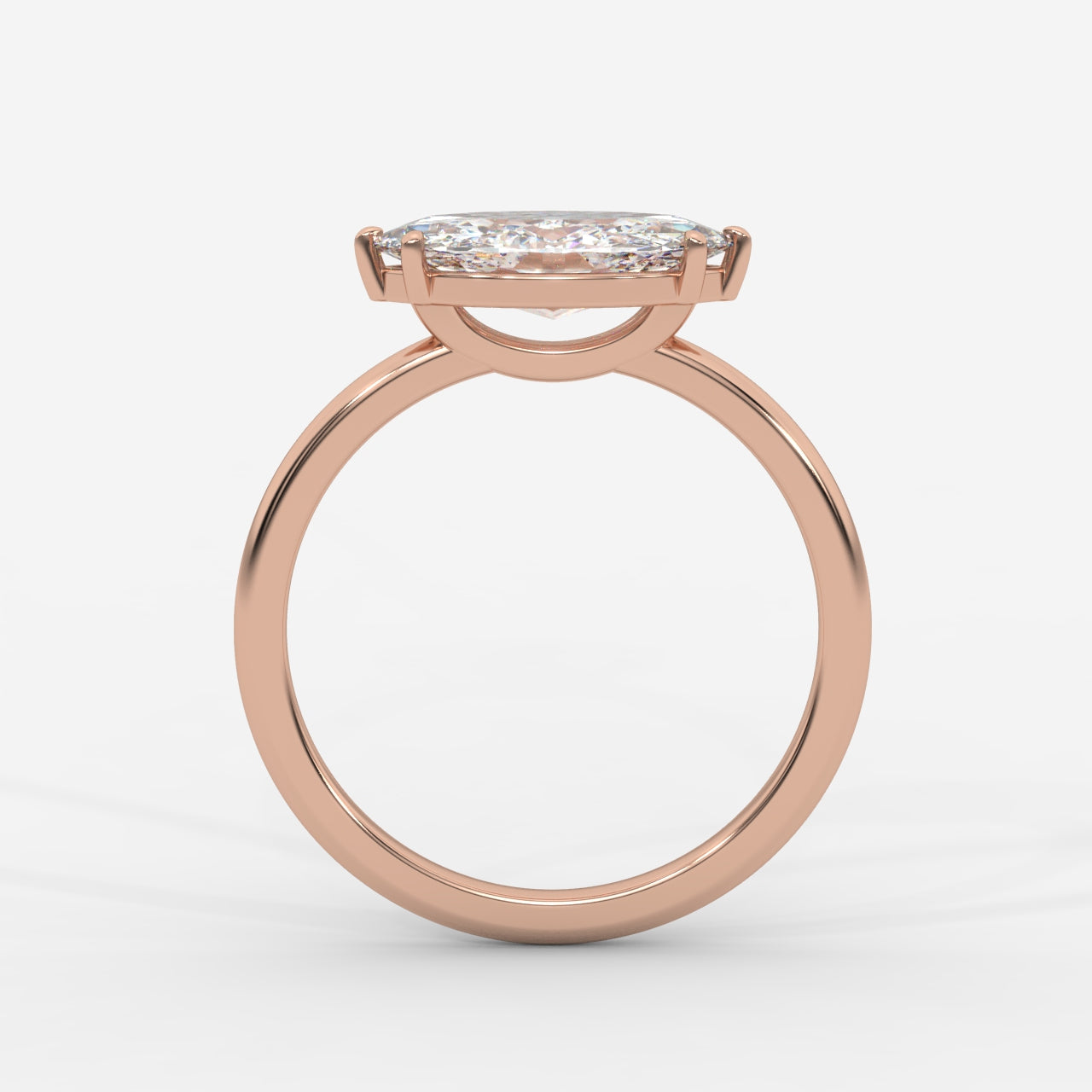 Aria Brilliant East West Solitaire Ring - Marquise