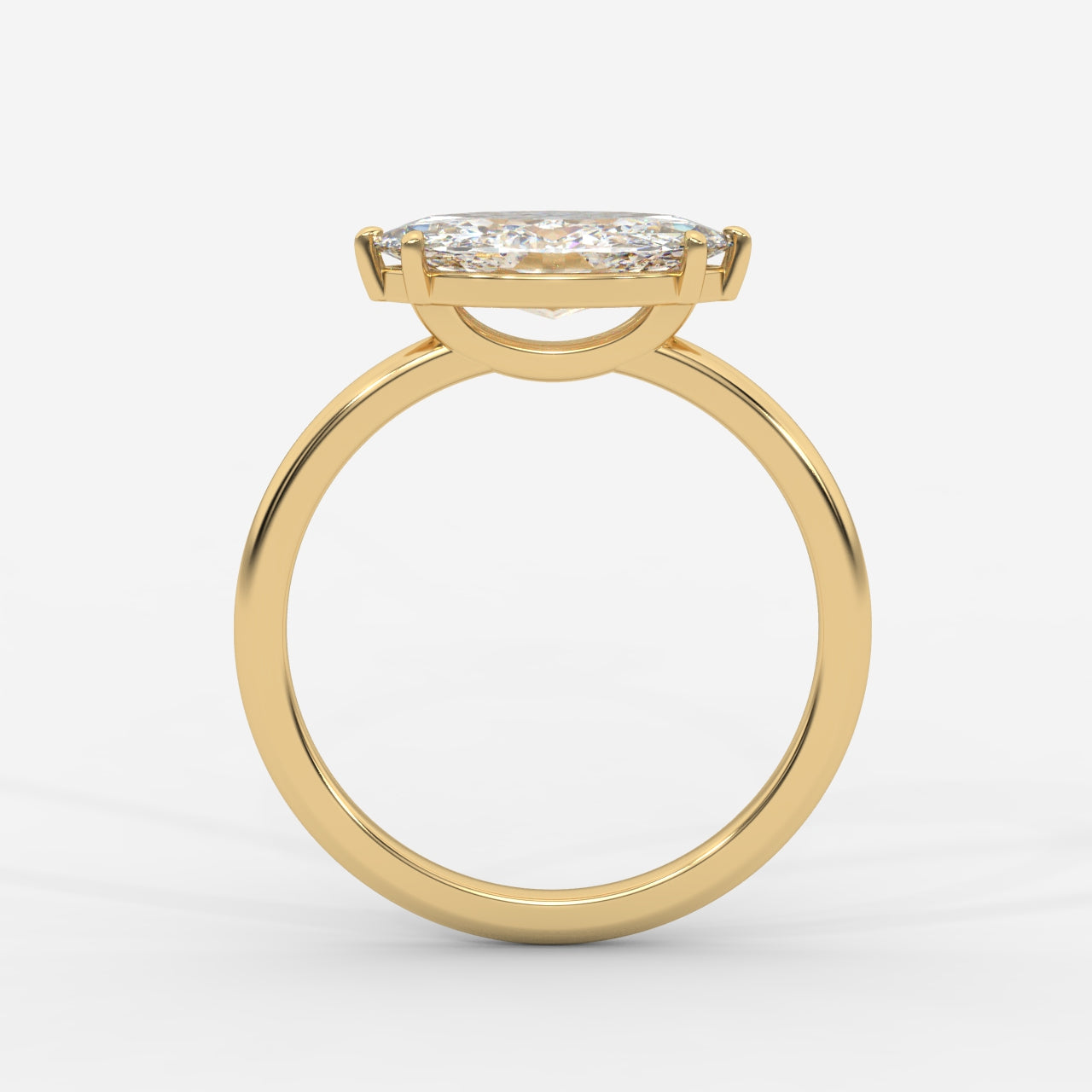 Aria Brilliant East West Solitaire Ring - Marquise