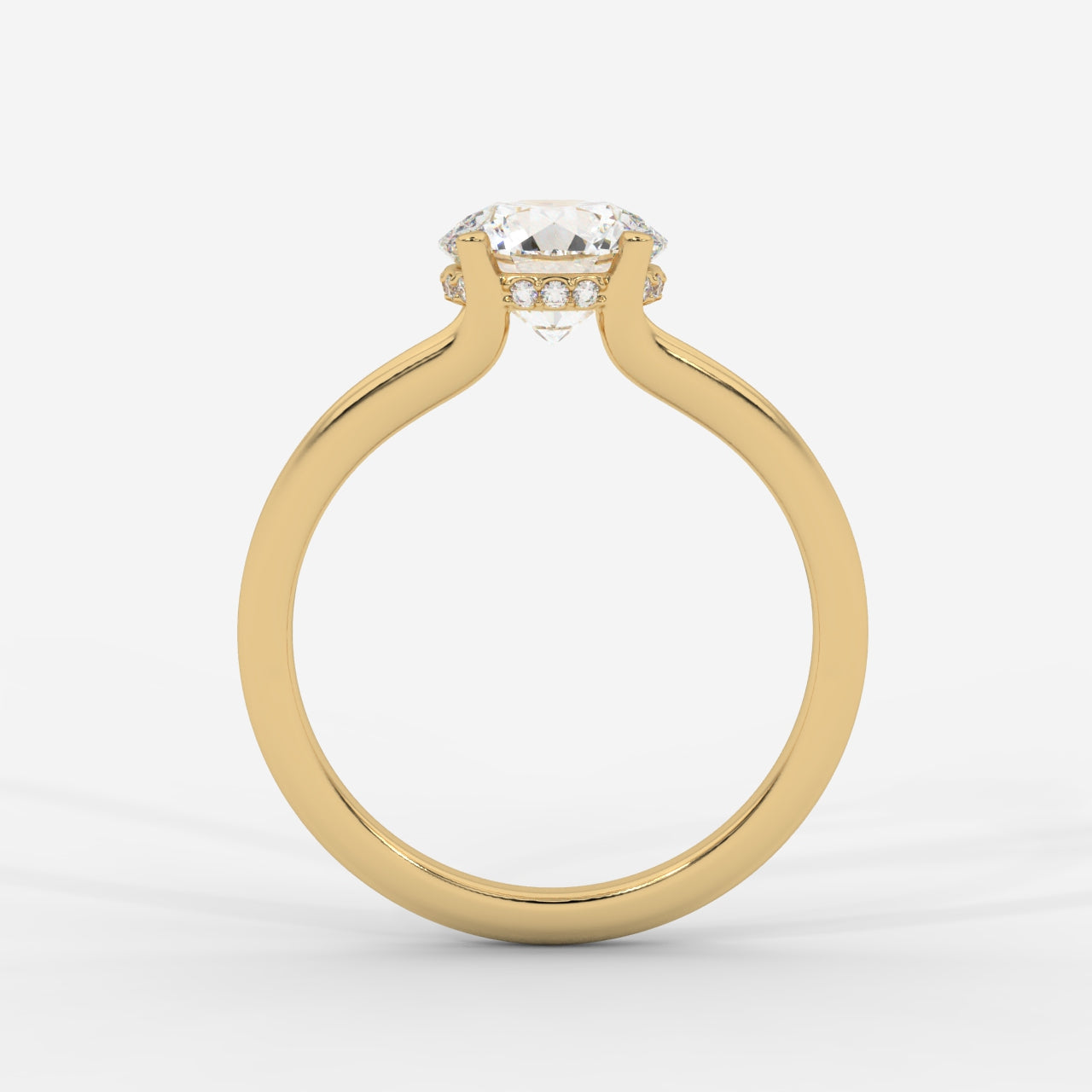 Serena Split Shank Hidden Halo Ring – Round