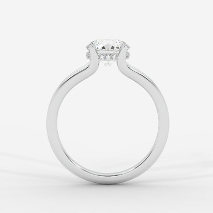 Serena Split Shank Hidden Halo Ring – Round
