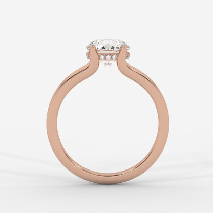 Serena Split Shank Hidden Halo Ring – Round