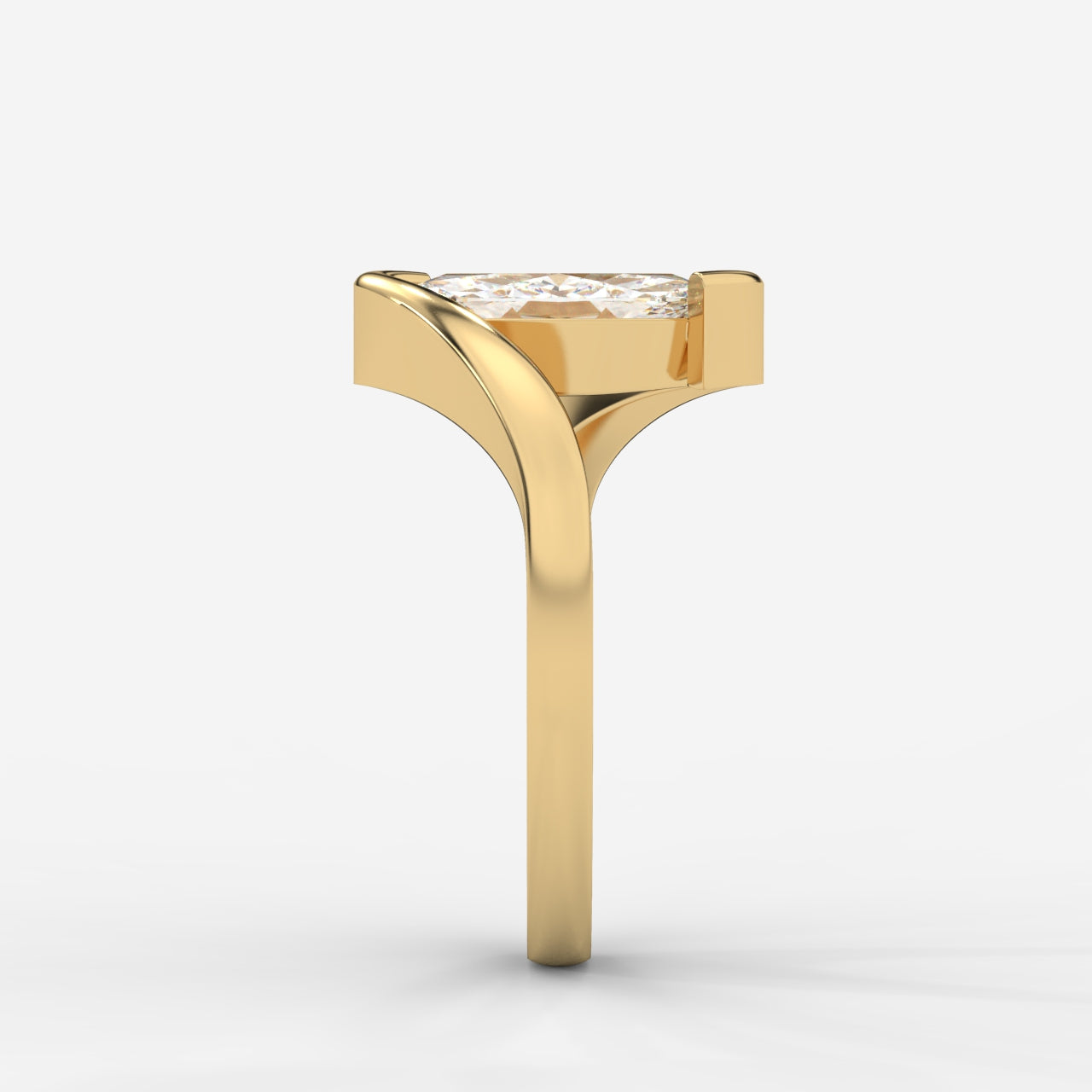 Daisy Wrap Solitaire Ring – Marquise