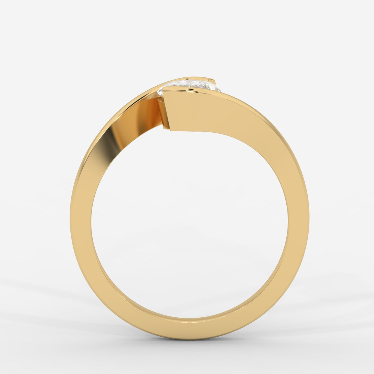 Daisy Wrap Solitaire Ring – Marquise