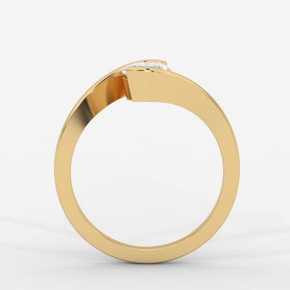 Daisy Wrap Solitaire Ring – Marquise