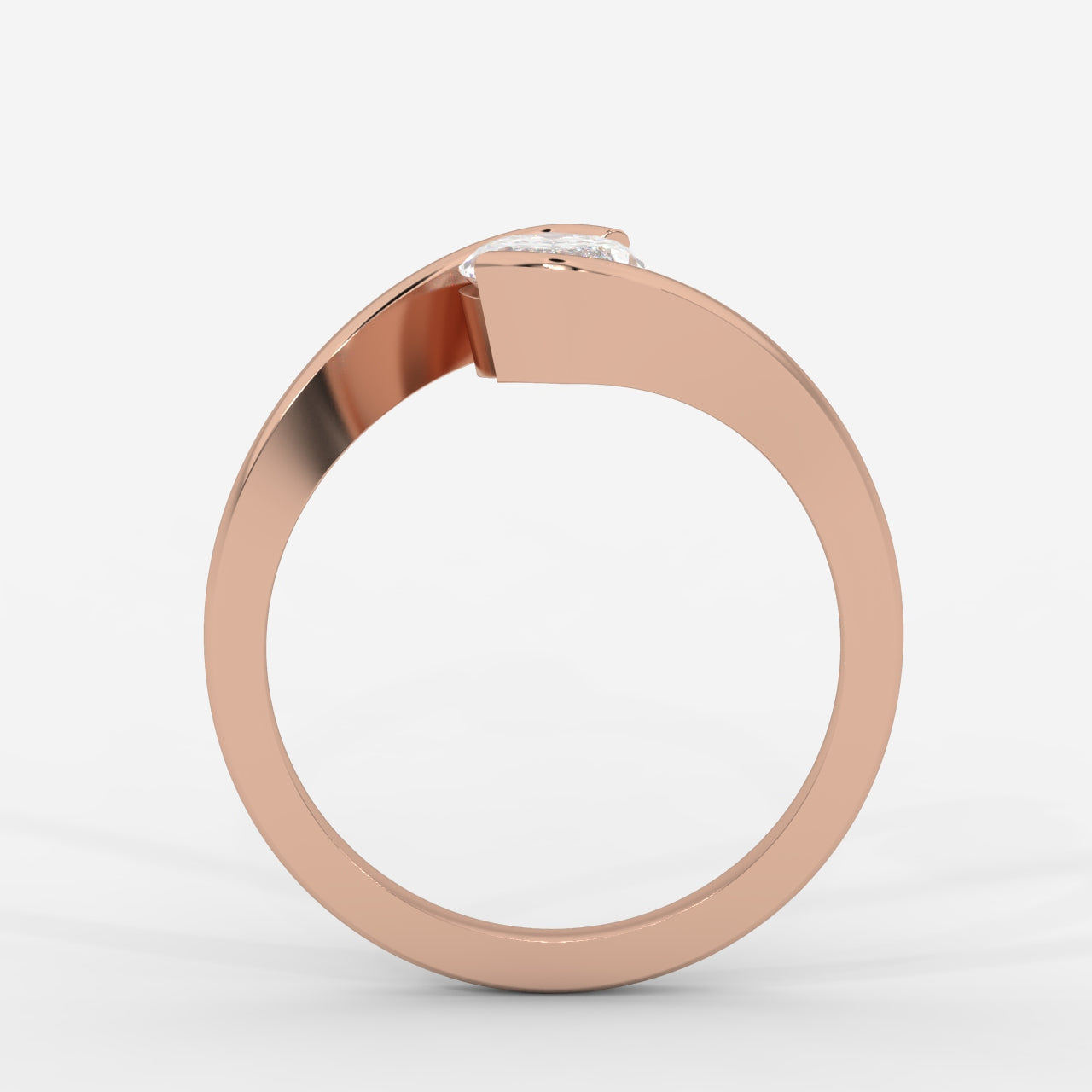 Daisy Wrap Solitaire Ring – Marquise