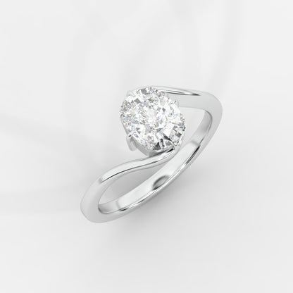 Daisy Wrap Solitaire Ring – Cushion