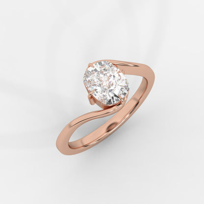 Daisy Wrap Solitaire Ring – Cushion