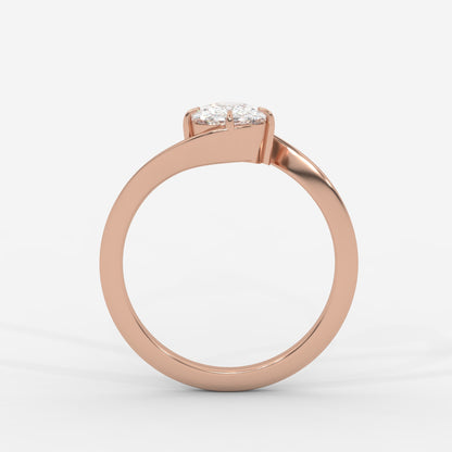 Daisy Wrap Solitaire Ring – Cushion