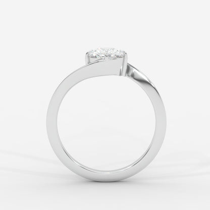 Daisy Wrap Solitaire Ring – Cushion