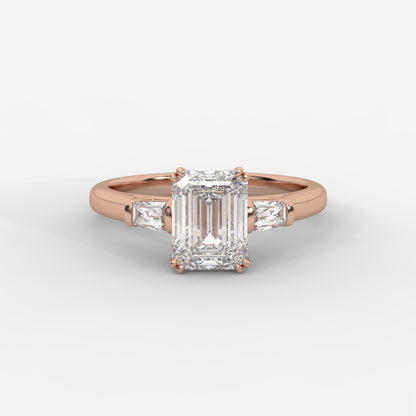 Helena Three-Stone Ring - Emerald
