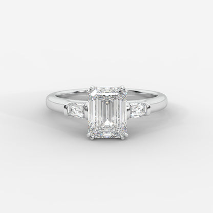 Helena Three-Stone Ring - Emerald