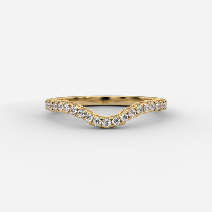 Zara Curved Half Eternity Band - Round