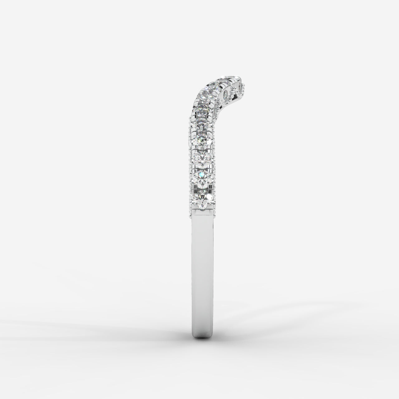 Zara Curved Half Eternity Band - Round