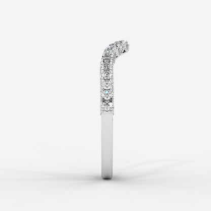 Zara Curved Half Eternity Band - Round