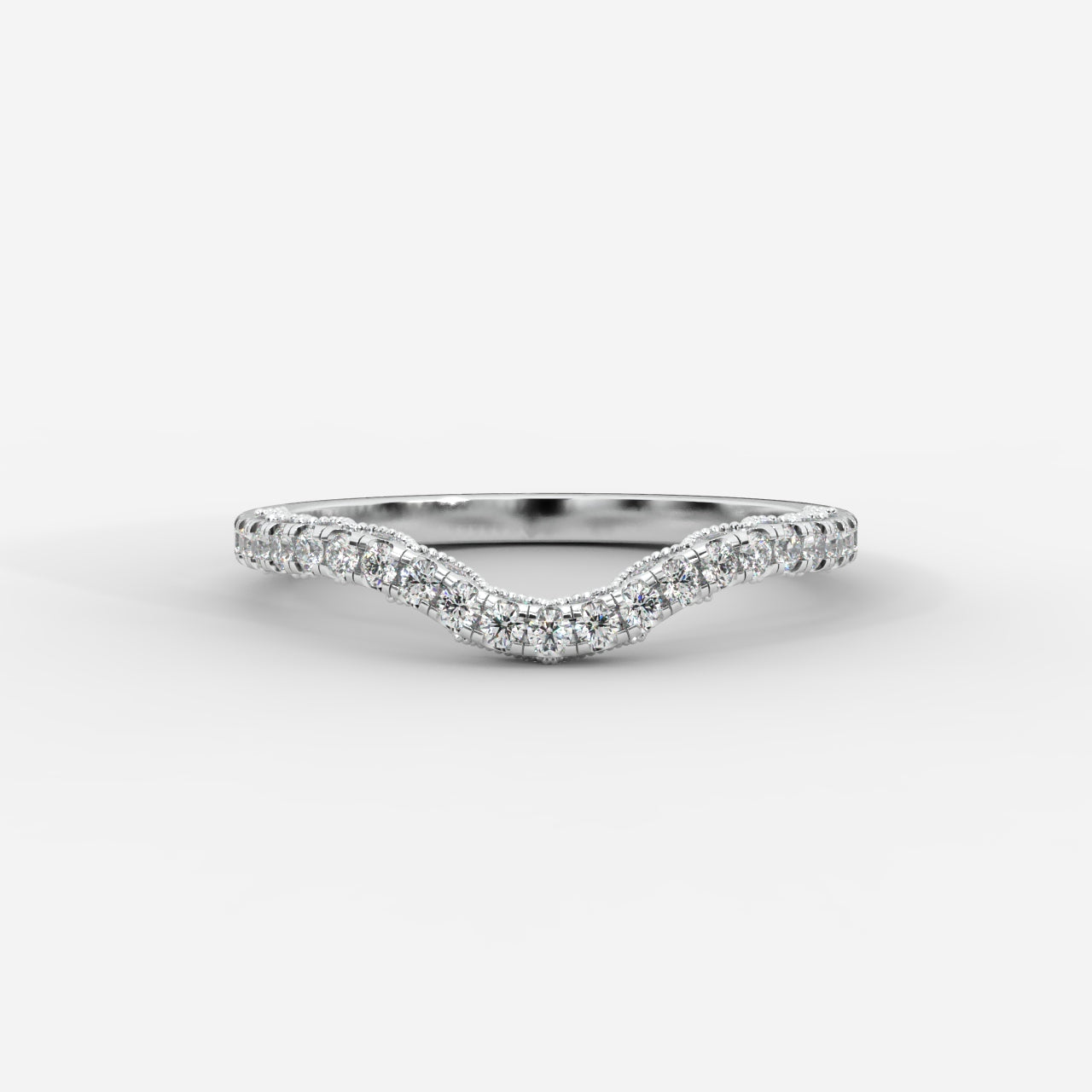 Zara Curved Half Eternity Band - Round