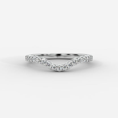 Zara Curved Half Eternity Band - Round