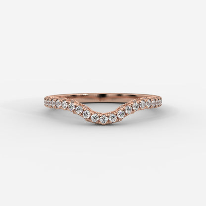 Zara Curved Half Eternity Band - Round