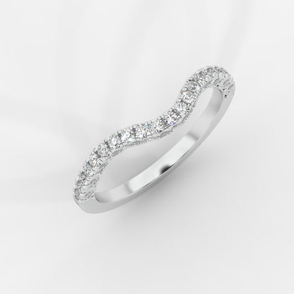 Zara Curved Half Eternity Band - Round