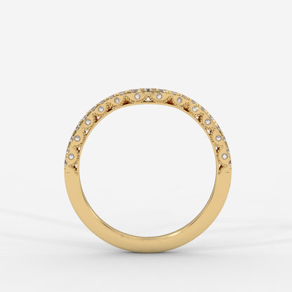 Zara Curved Half Eternity Band - Round