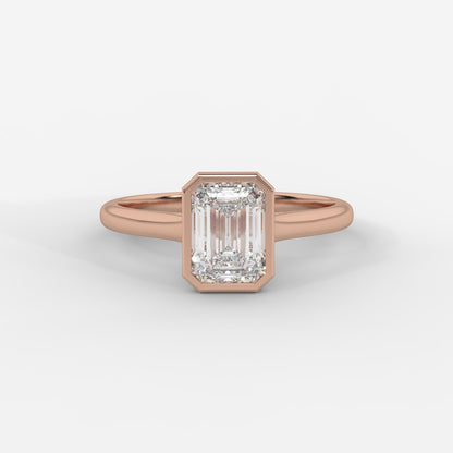 Eden Bezel Solitaire Ring - Emerald