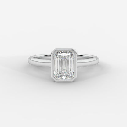 Eden Bezel Solitaire Ring - Emerald
