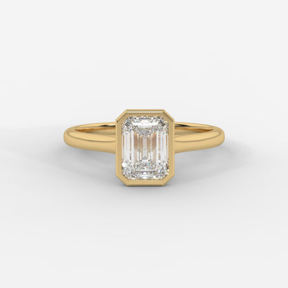 Eden Bezel Solitaire Ring - Emerald