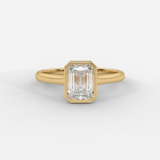 Eden Bezel Solitaire Ring - Emerald