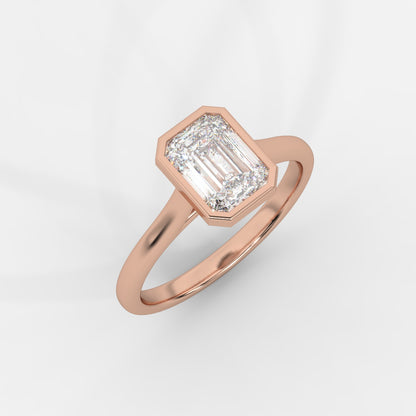 Eden Bezel Solitaire Ring - Emerald