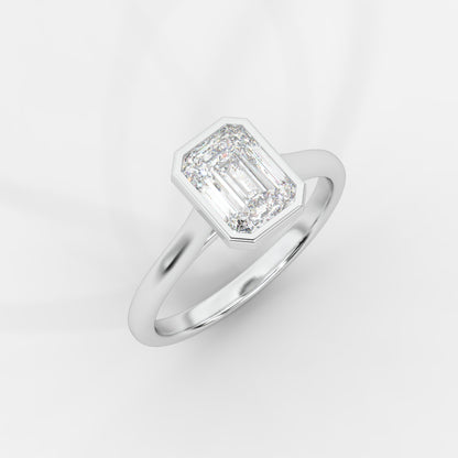 Eden Bezel Solitaire Ring - Emerald