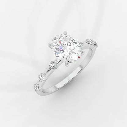 Rosalie Diamond Accent Ring - Oval