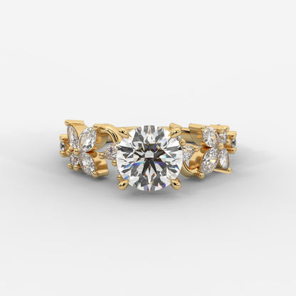 Camellia Floral Ring - Round