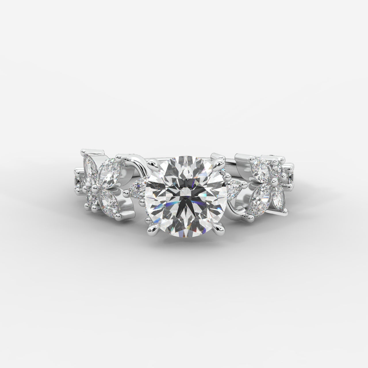 Camellia Floral Ring - Round