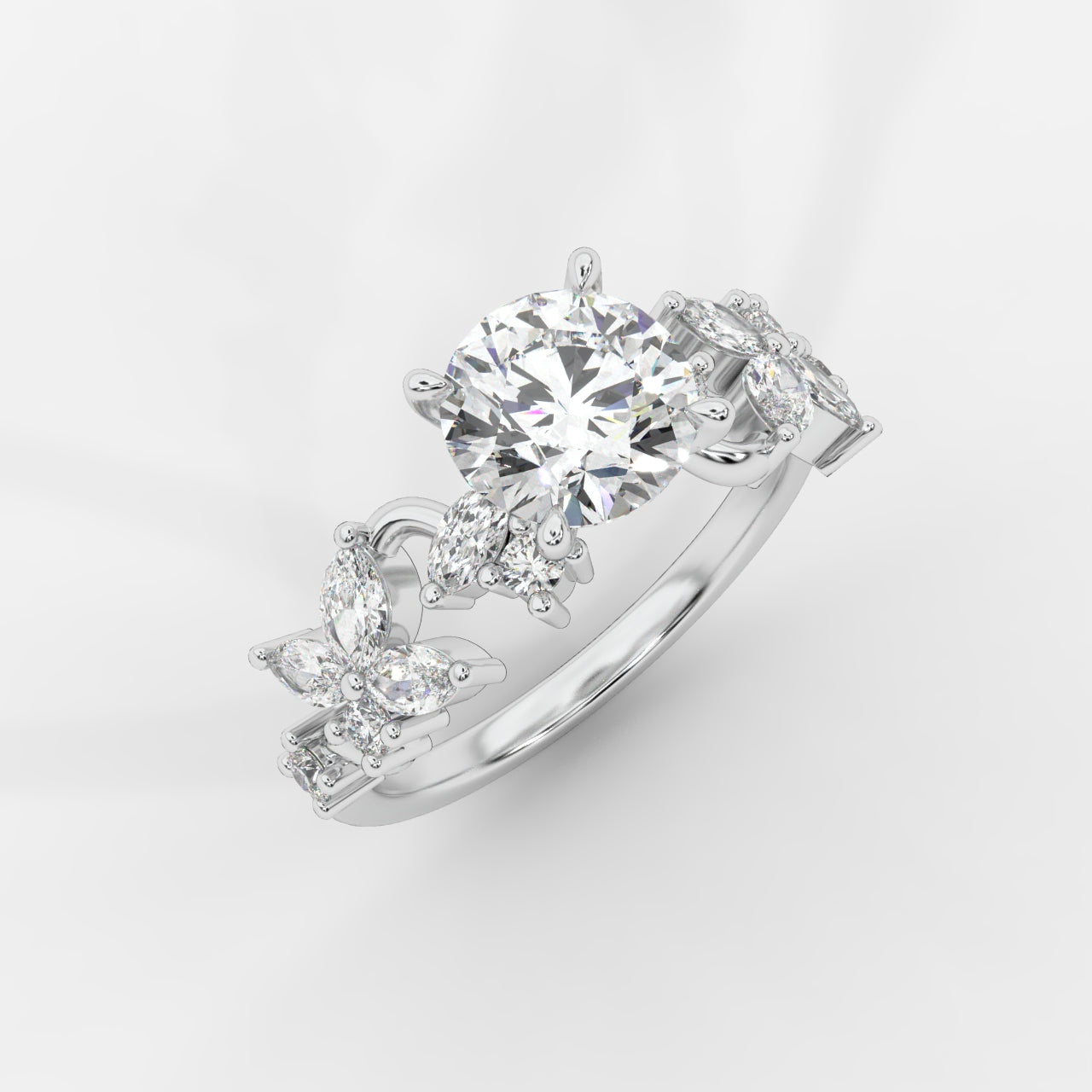 Camellia Floral Ring - Round