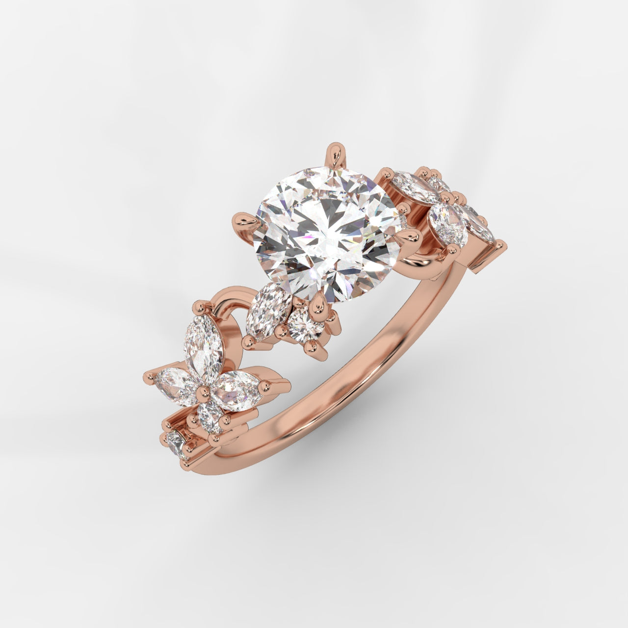 Camellia Floral Ring - Round