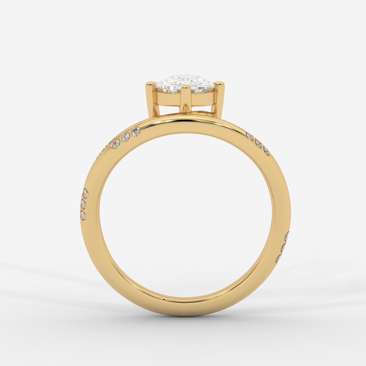 Serpentina Diamond Wrap Ring - Cushion