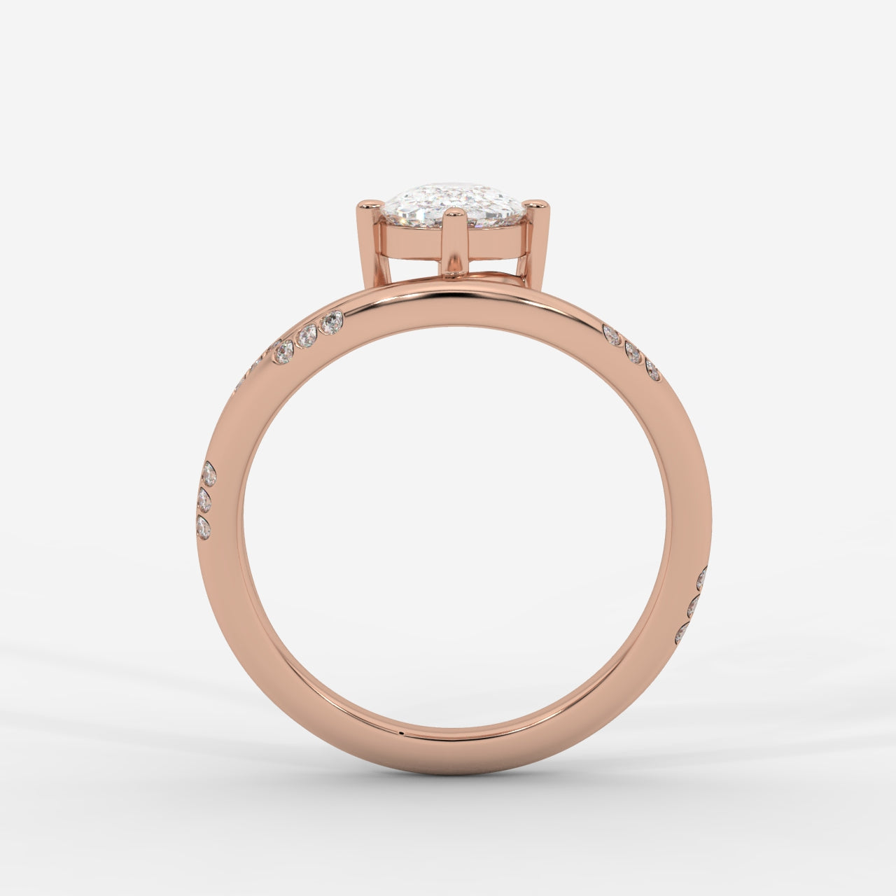 Serpentina Diamond Wrap Ring - Cushion