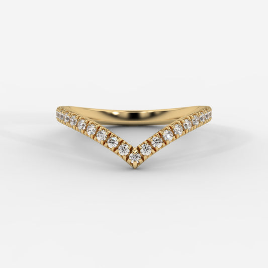Eveline Chevron Wedding Band
