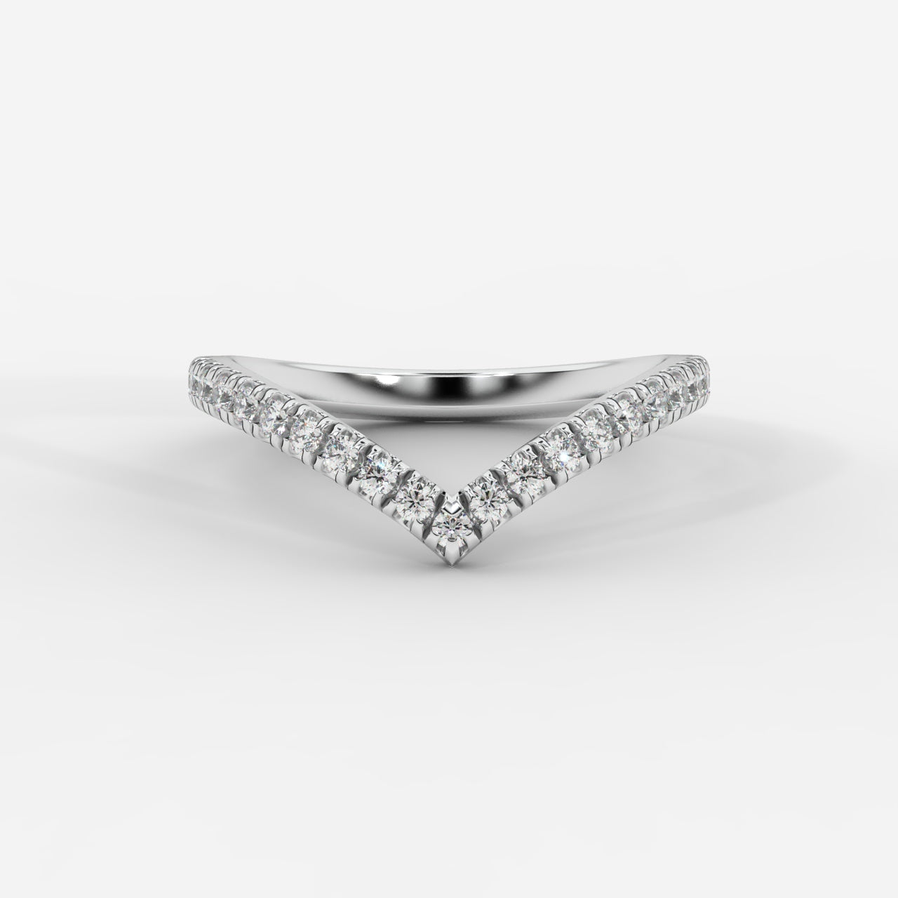 Eveline Chevron Wedding Band