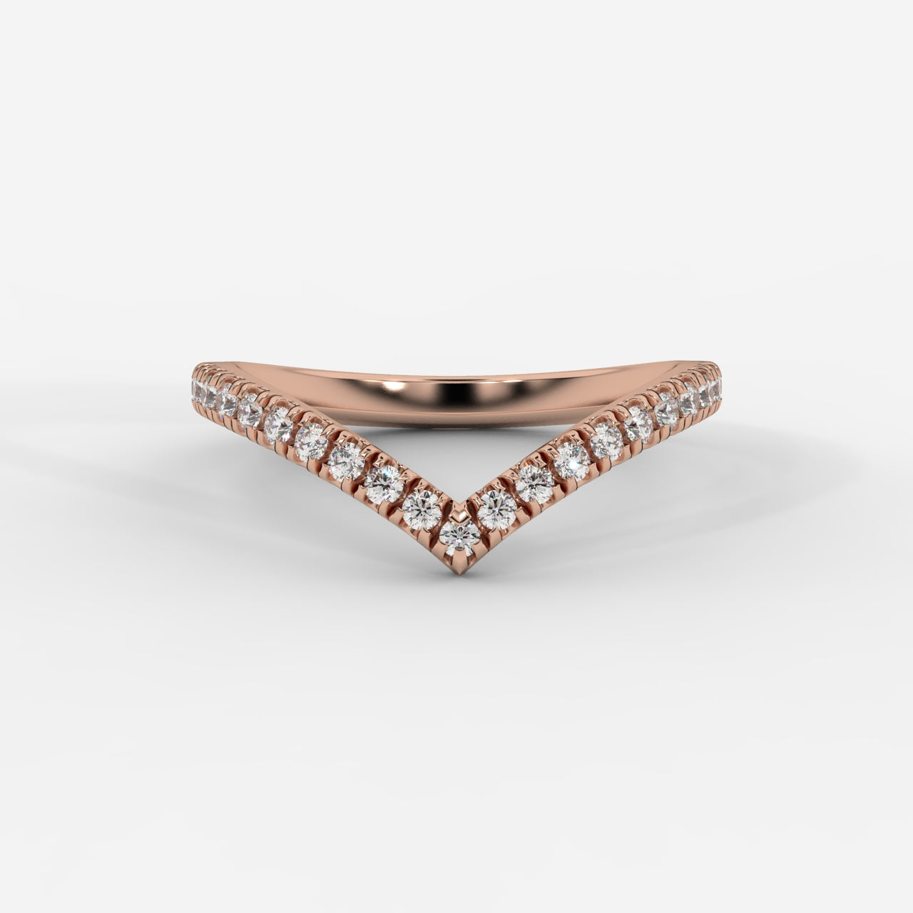 Eveline Chevron Wedding Band