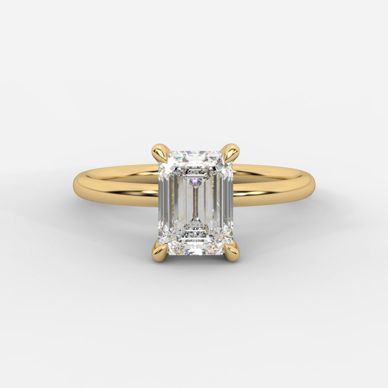 Talia Diamond Solitaire Ring - Emerald