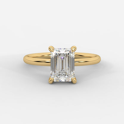 Talia Diamond Solitaire Ring - Emerald