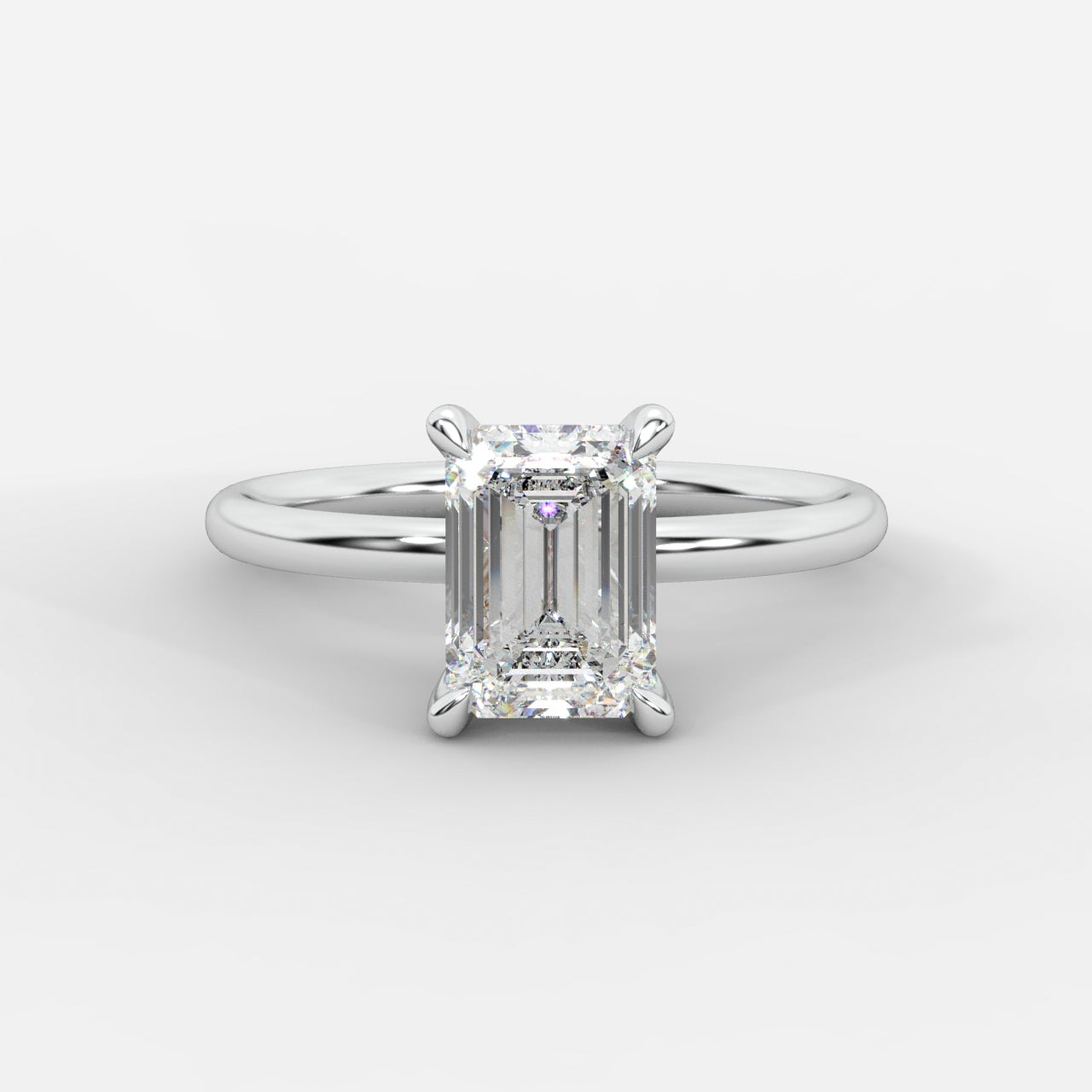 Talia Diamond Solitaire Ring - Emerald