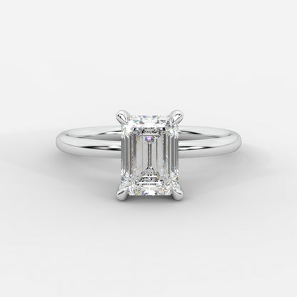 Talia Diamond Solitaire Ring - Emerald