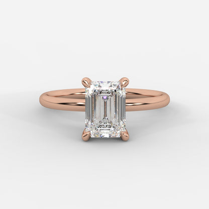 Talia Diamond Solitaire Ring - Emerald