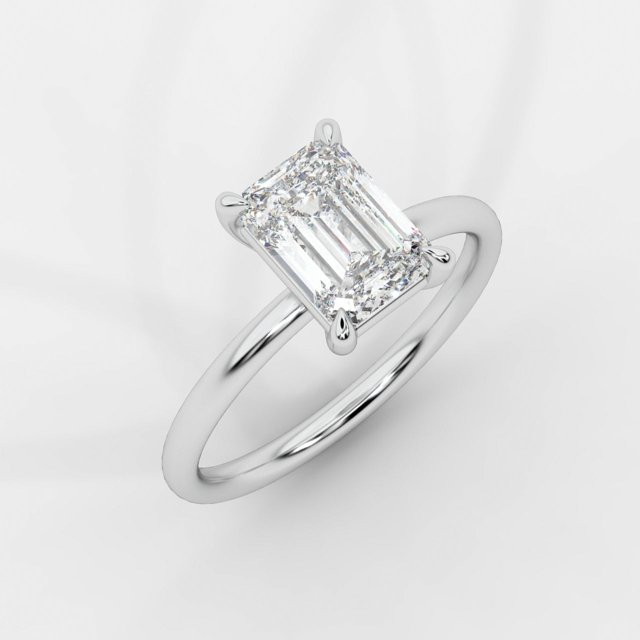 Talia Diamond Solitaire Ring - Emerald