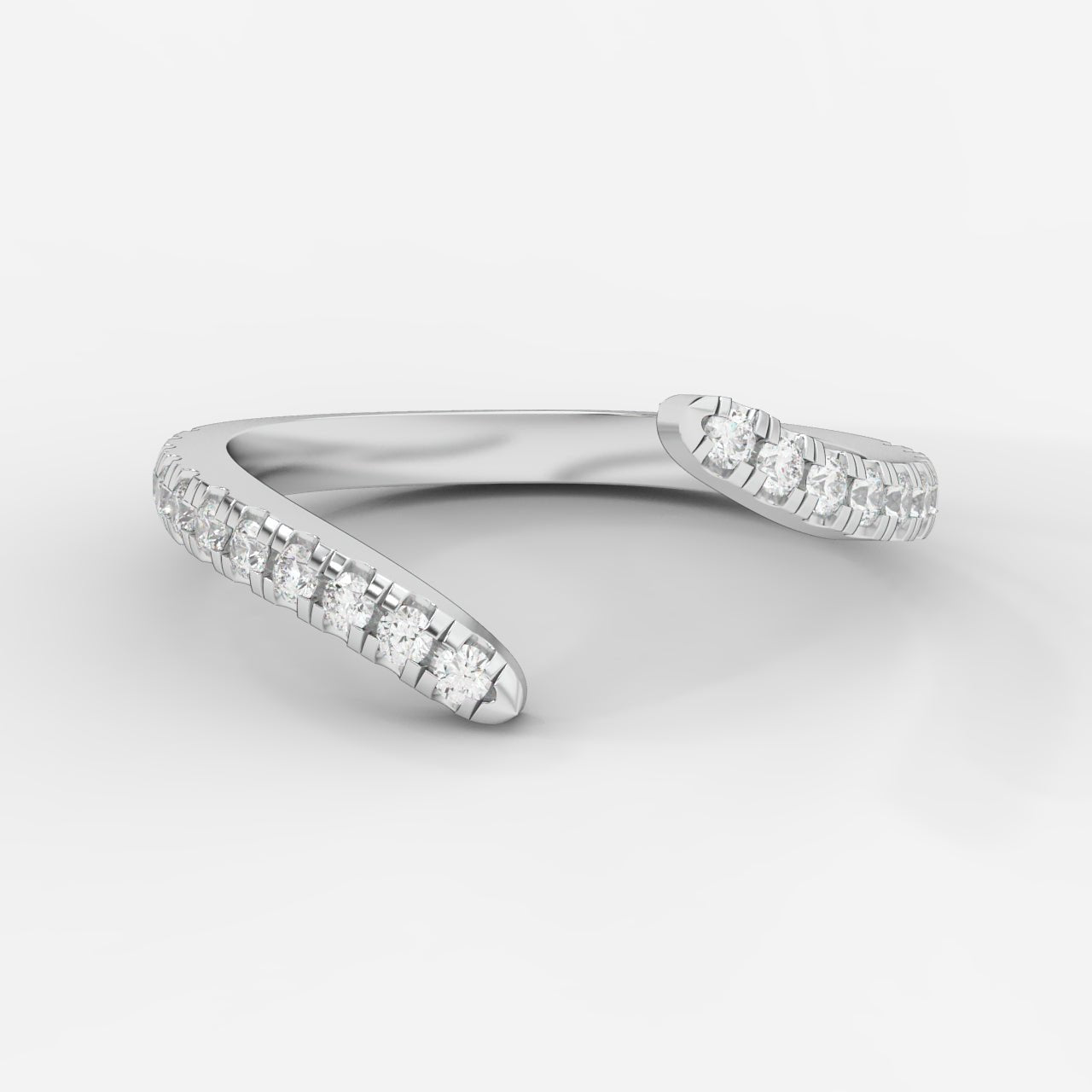 Alice Diamond Twisted Open Cuff Band - Round - AYKA JEWELS