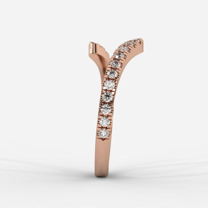 Alice Diamond Twisted Open Cuff Band - Round - AYKA JEWELS