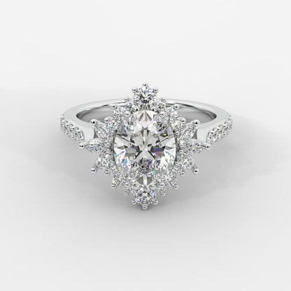 Anastasia Diamond Cluster Ring - Oval - AYKA JEWELS