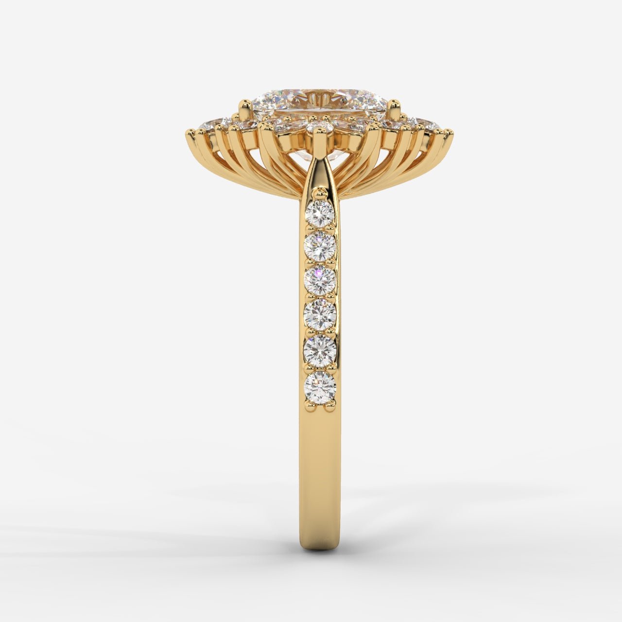 Anastasia Diamond Cluster Ring - Oval - AYKA JEWELS
