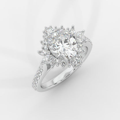 Anastasia Diamond Cluster Ring - Oval - AYKA JEWELS